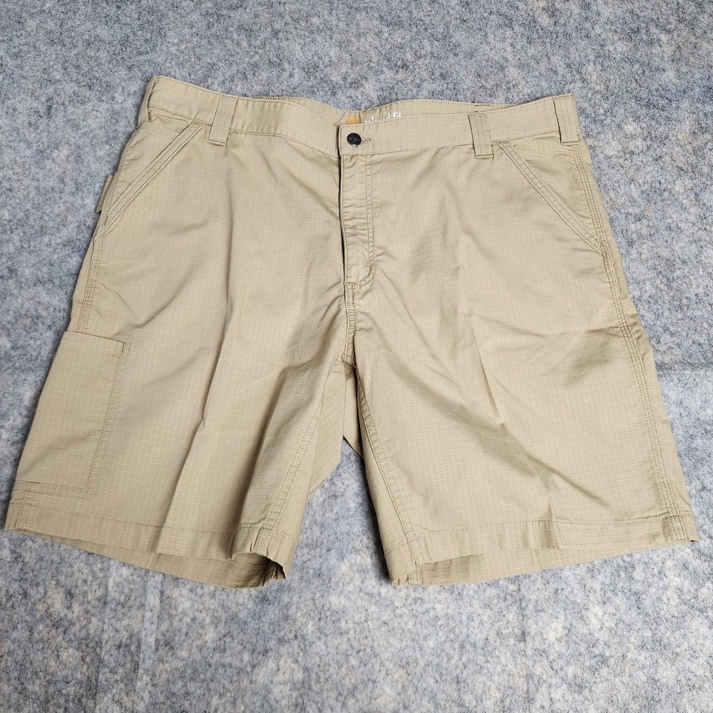 Carhartt Force Relaxed Fit Work Shorts Men 42 W 8 I Khaki Ripstop Gorpcore Hike